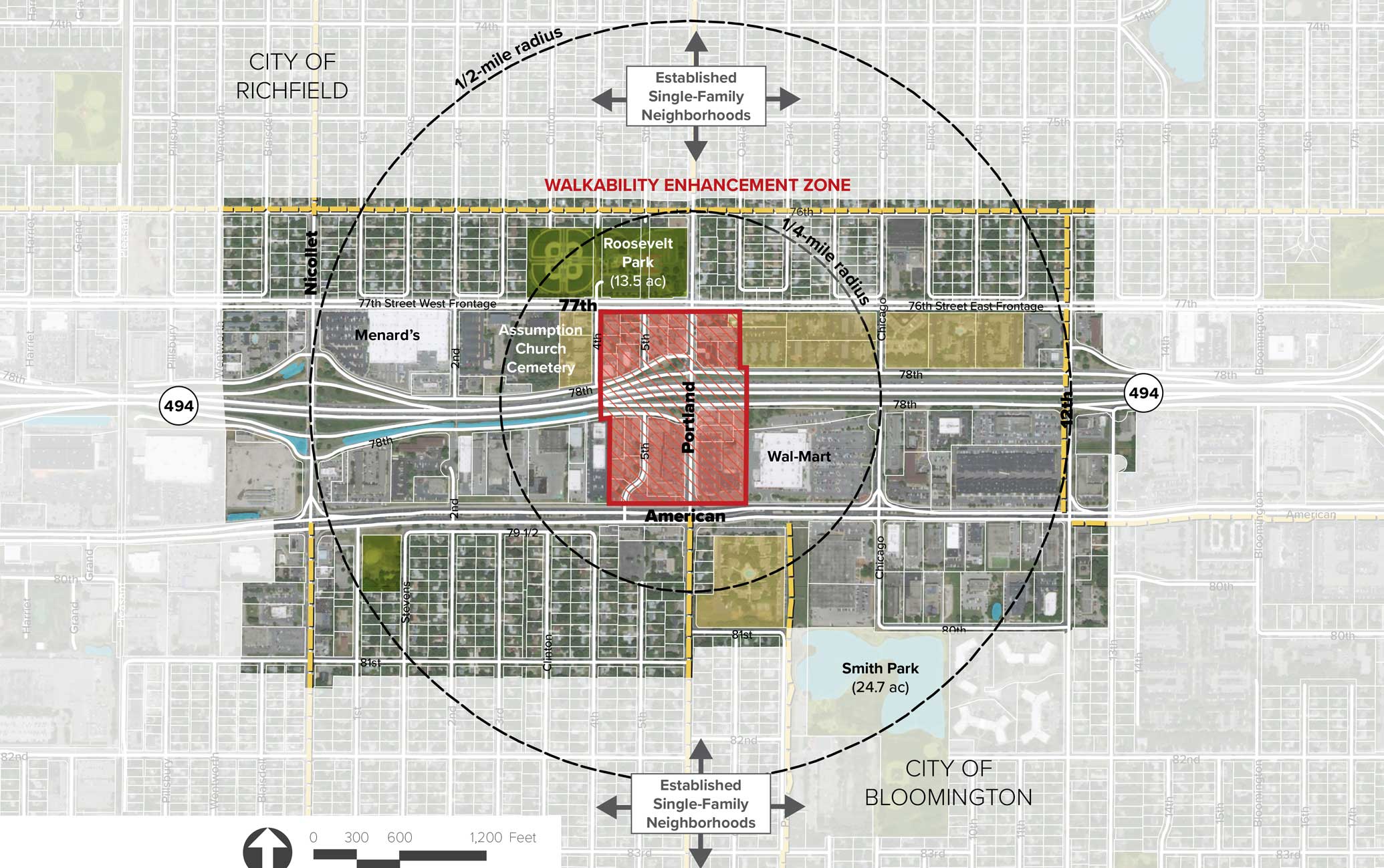 Richfield Mn Zoning Map Vision For Livability Along An Interstate | Cnu