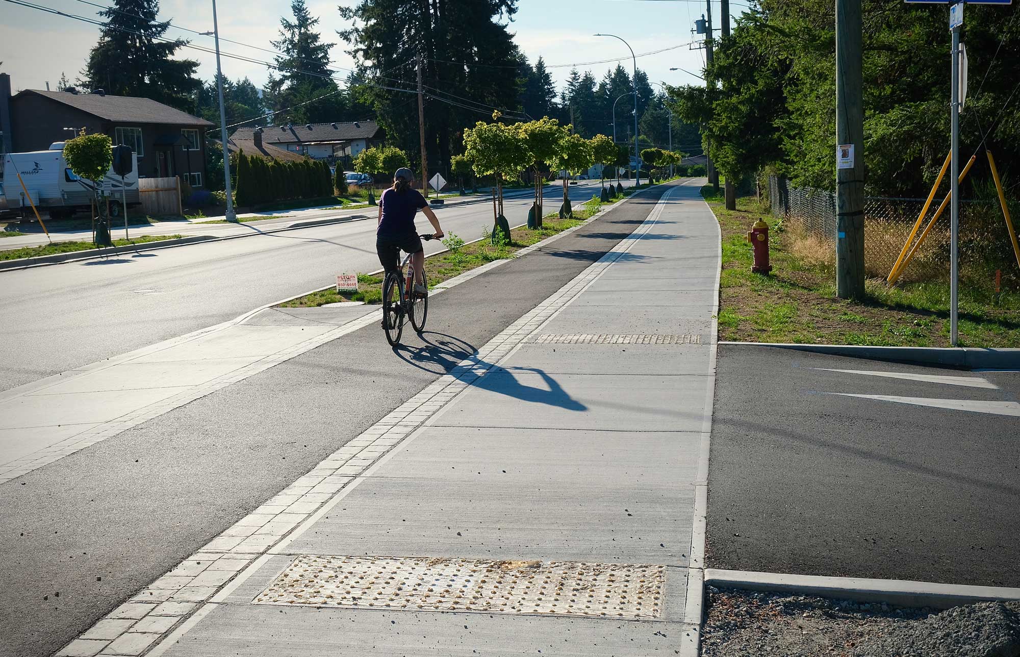 Bicycle on sidewalk online