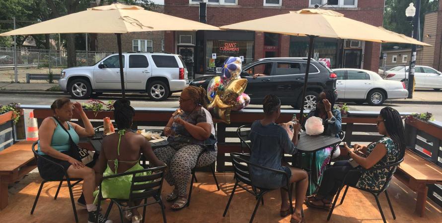 Parklet on 75th Street in Chatham.